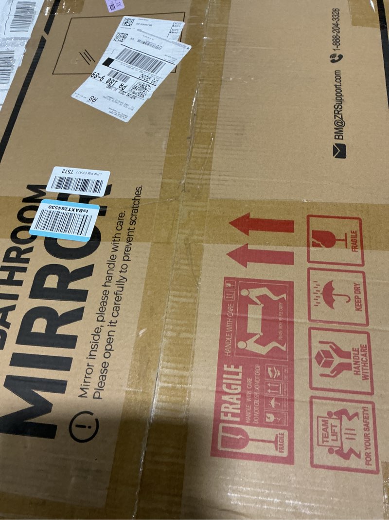 Condition photo showing Good Condition for Keonjinn Backlit Mirror Bathroom 20” x 28”, Anti-Fog Mirror with Lights, CRI90+ HD Tempered Glass, Waterproof, UL Listed, Stepless Dimmable LED Mirrors for Bathroom, High Lumen, Waterproof 28"L x 20"W