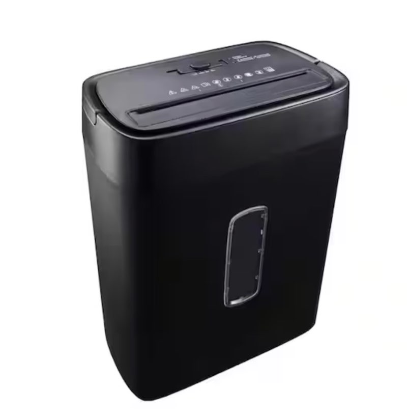 12-Sheet Cross Cut Paper and Credit Card Shredder in Black with 5 Gal. 4-Mode Power Switch
