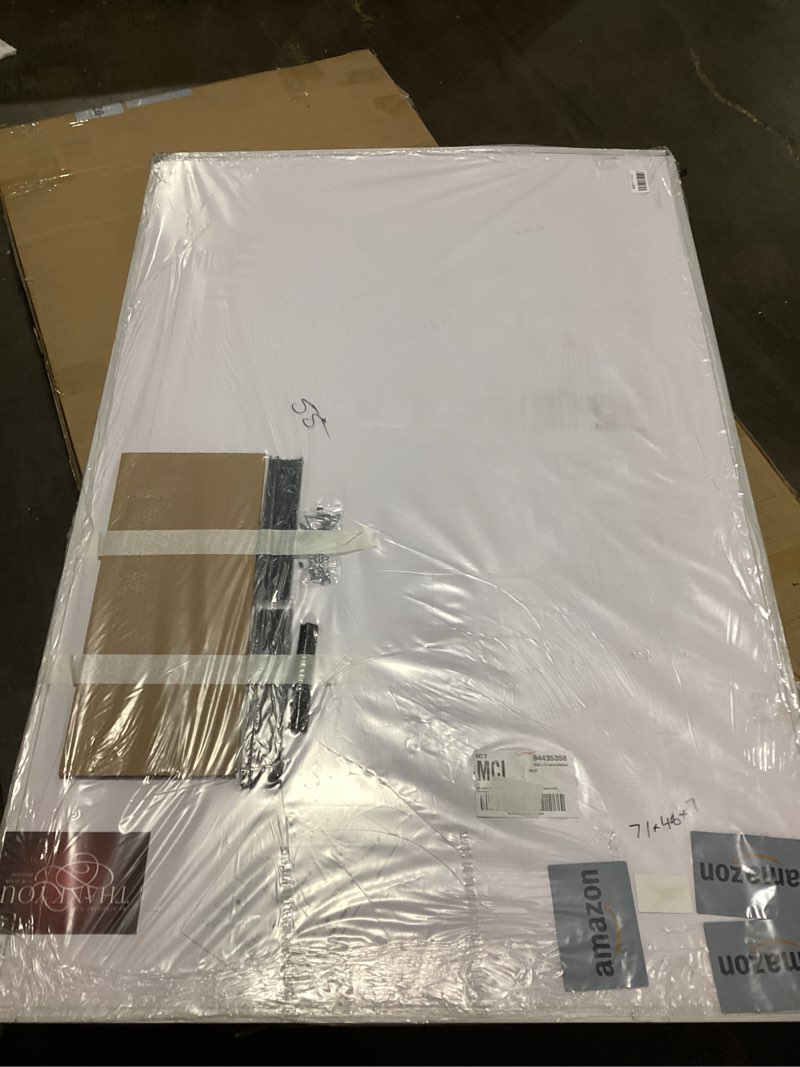 Condition photo showing As Is for Amazon Basics Magnetic Whiteboard/Dry Erase Board, 36 x 48-inch, Aluminum Frame, Silver/White