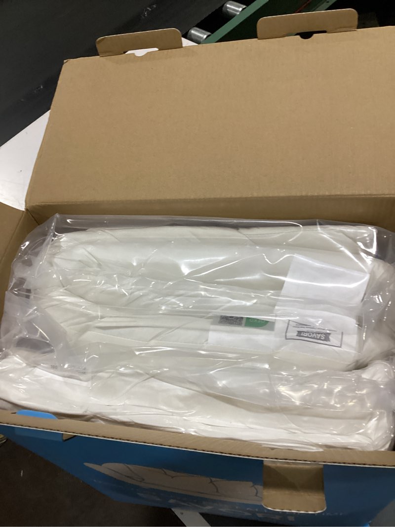 Condition photo showing Good Condition for savori set of 2 down and feather throw pillow inserts 28x28 soft fluffy pillow inserts with 100% down-proof cotton cover, decorative square cushion inner for sofa couch bed-white 28x28 inch