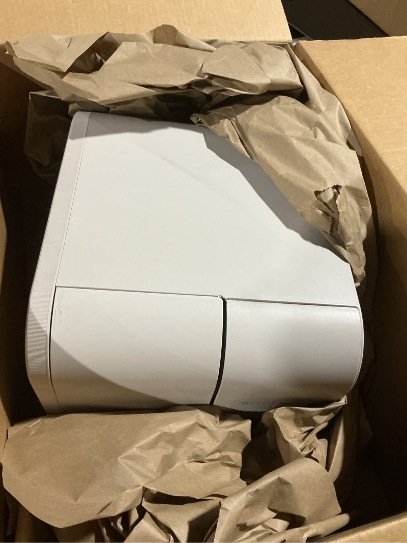 Condition photo showing As Is for bella 6 Qt Slim Air Fryer, Fits-anywhere™ Kitchenware, EverGood™ Ceramic Nonstick Coating, Adjustable Temperature, 6 Preset Cooking Options, 60 Min Auto Shutoff w Audible Tone, 5lb Capacity, Oatmilk 6 QT Oatmilk