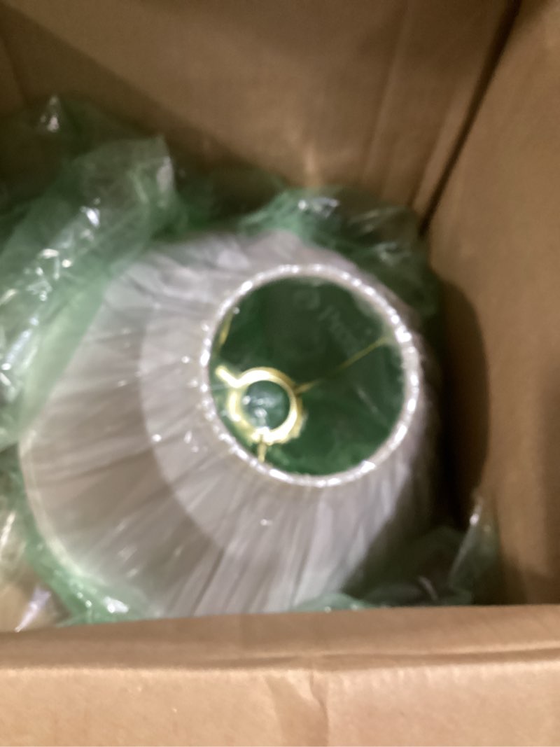 Condition photo showing New/Like New for Aspen Creative 58701A Empire Uno Lamp Shade in White, 4" Top x 11" Bottom x 7" Slant Height, Slip UNO 33mm