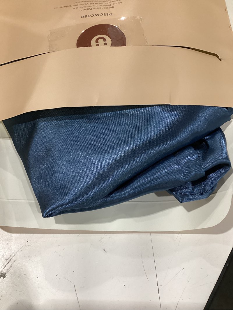 Condition photo showing New/Like New for bedsure satin pillowcases, similar to silk pillow cases queen size set of 2, pillow case for sleeping women with envelope closure, gifts for women men, blue, 20x30 inches, 2pcs