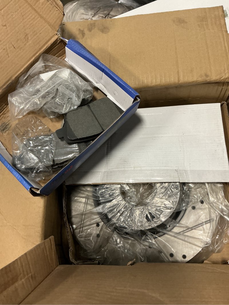 Condition photo showing Good Condition for front brake rotors and brake pads kit for 2011 2012 2013 2014 2015 hyundai sonata, 2011-2016 kia optima drilled and soltted disc brake rotors ceramic brake pads front brake kit