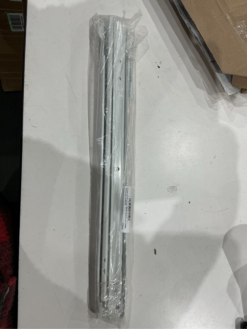 Condition photo showing Good Condition for prime-line mp7212 drawer slide kit – replace drawer track hardware – self-closing design –fits most bottom/ side-mounted drawer systems –19-3/4 in. steel tracks, plastic wheels, white (1 pair)
