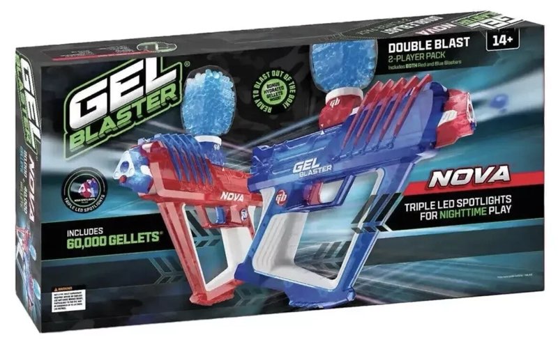  Gel Blaster Nova 2 Pack With 60,000 Gellets Included & Safety Glasses