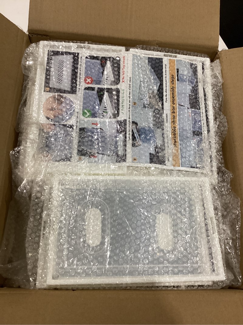 Condition photo showing New/Like New for simpdiy shoe storage, 12 pack shoe organizer for closet, shoe boxes clear plastic stackable shoe containers with lids for size 10