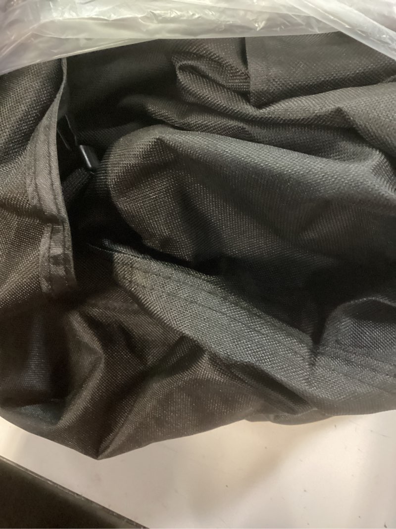 Condition photo showing As Is for ultcover patio l-shaped left facing sofa cover waterproof for 6-seater outdoor sectional furniture couch 85”w (left side) x 110”w (back length), black 85"/110"(w)x32"(d)x30"(h) black (l-shaped)