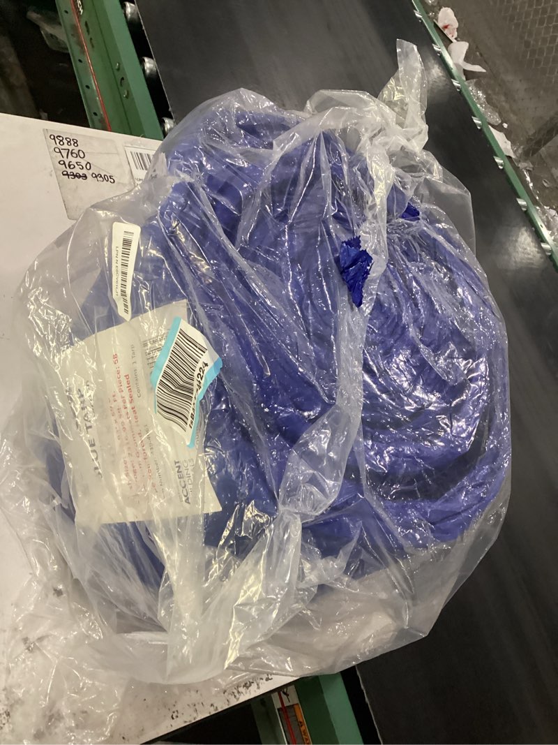 Condition photo showing New/Like New for striker – all purpose pe cover with uv protection, rust-resistant grommets, and rope-reinforced edges (blue, 40' x 60') blue 40 x 60 ft