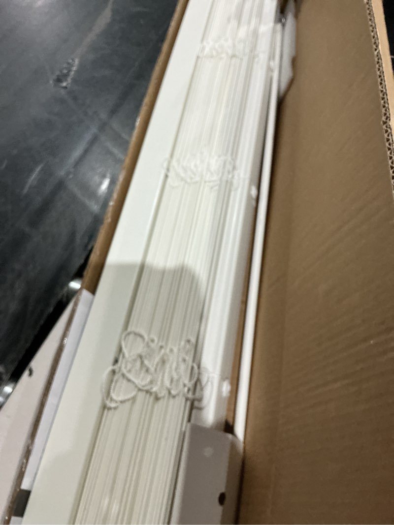 Condition photo showing Good Condition for lazblinds cordless faux wood blinds with crown valance, room darkening & light control, 2 inch horizontal window blinds, blinds for indoor windows - 31" w x 48" h, white white 31"w x 48"h