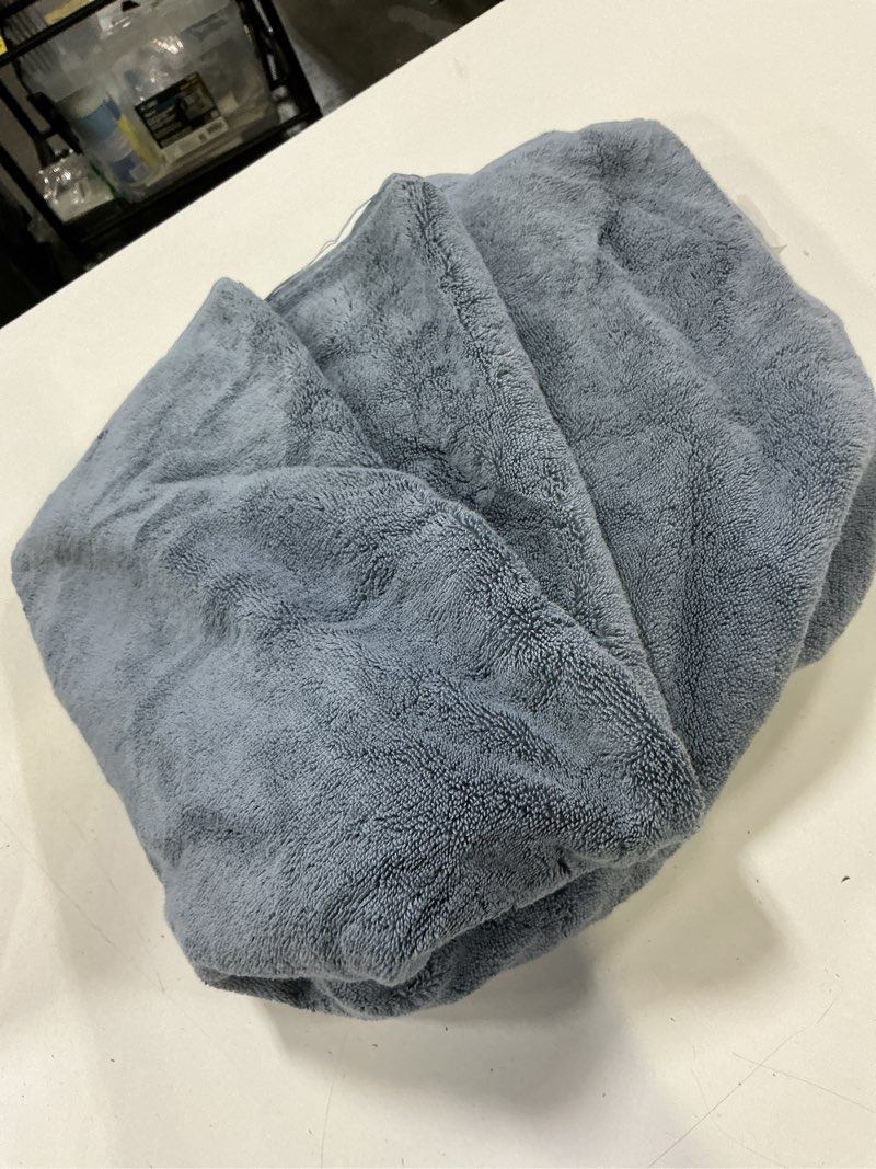 Condition photo showing As Is for quince turkish ultra plush bath towel bundle, one size, mineral