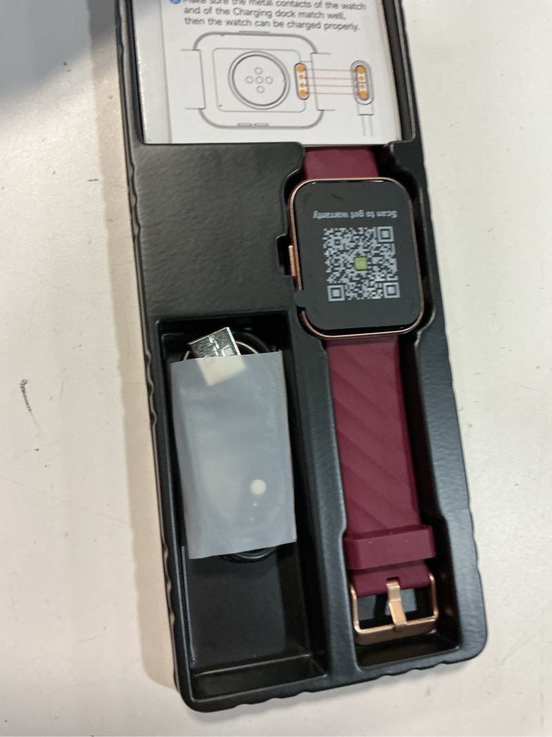Condition photo showing Good Condition for ruimen smart watches for women men (answer/make calls) compatible with iphone/android phones, 1.85" hd screen fitness tracker heart rate monitor 100+ sports tracker watch waterproof (purple)