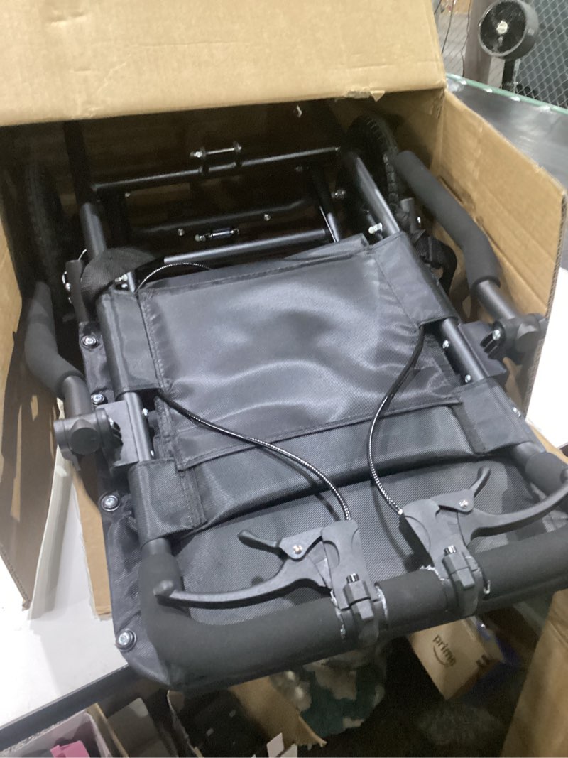 Condition photo showing Good Condition for compact ultra-lightweight portable transport wheelchair foldable travel wheelchairs with handbrake for adults and seniors?black?