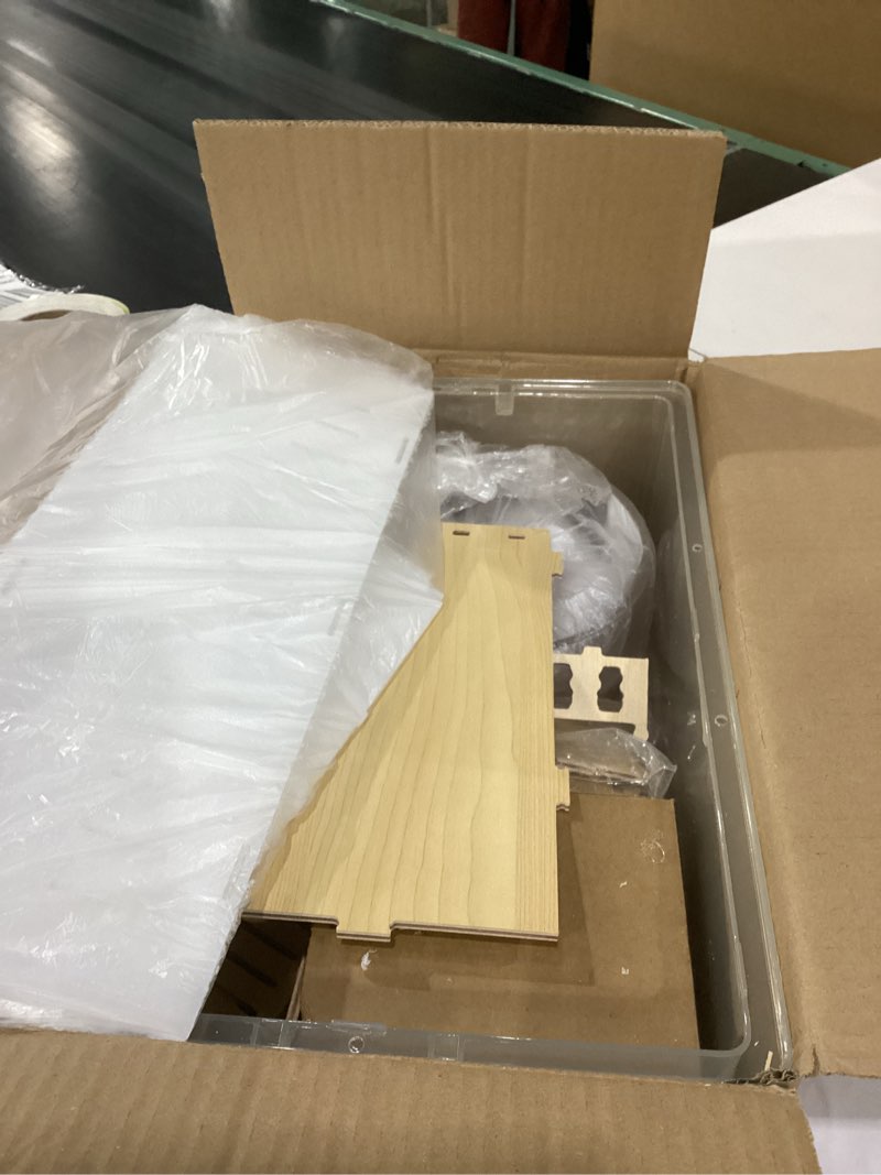 Condition photo showing As Is for clear acrylic hamster cage, dwarf hamster cage, mouse cage, gerbil cage - all-in-one hamster habitat with 18cm silent wheel, tubes & full kit, 17.7×11.8×13.8" for dwarf hamsters, mice, gerbils