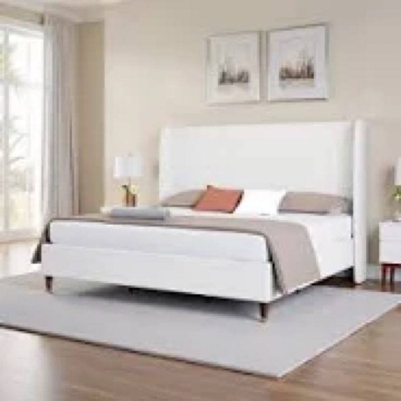 belo upholstered low profile platform bed