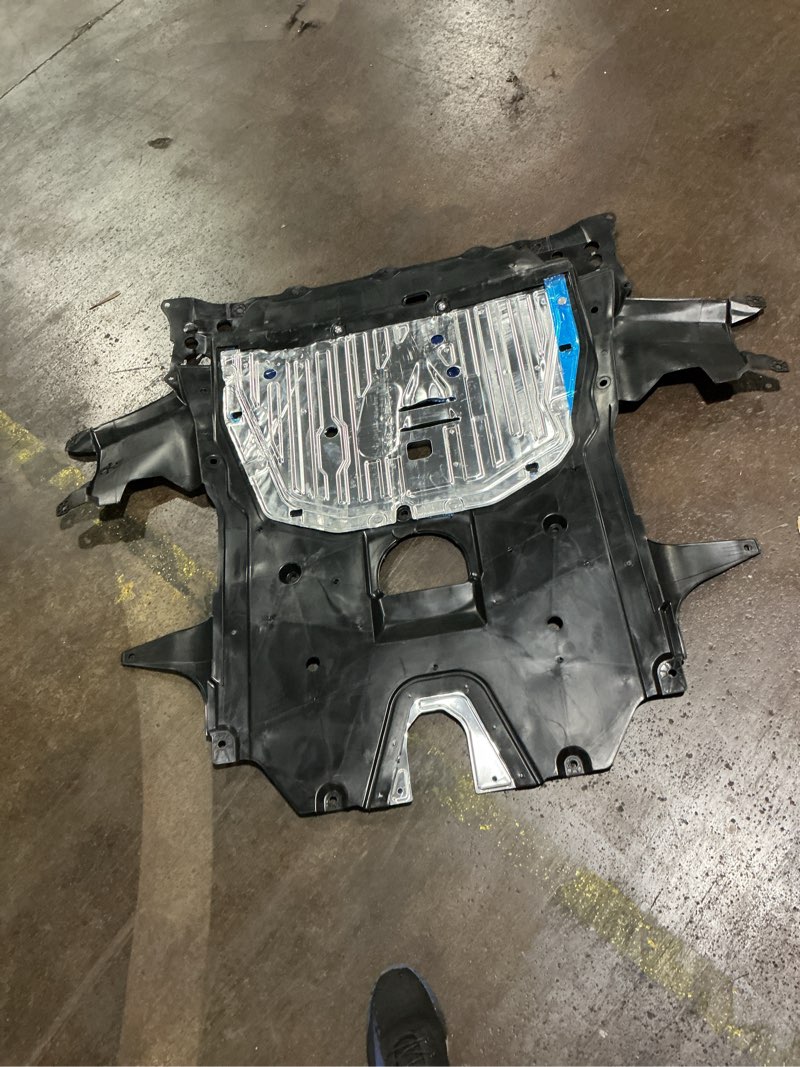 Condition photo showing As Is for engine splash shield guard compatible with 2016-2021 civic 2.0l l4 1.5l l4 & 2.0l l4 turbocharged engine, replace # 74110tbaa00 ha0820588r