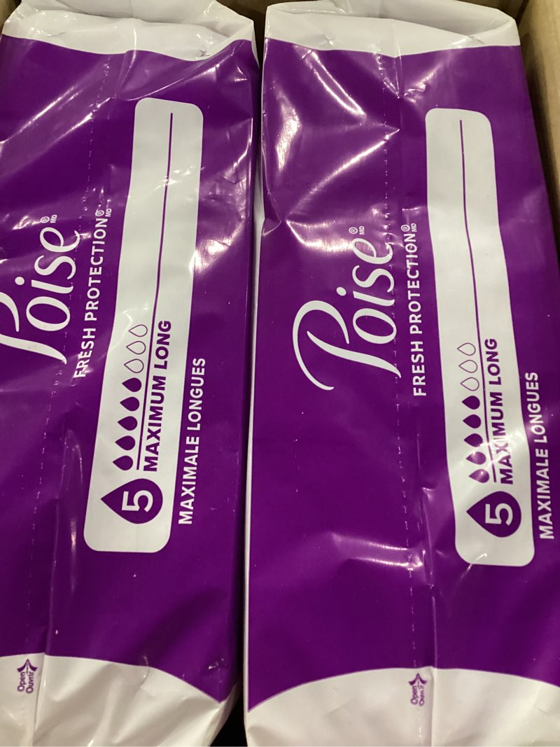 Condition photo showing New/Like New for Poise Incontinence & Postpartum Pads for Bladder Leaks, 5 Drop Maximum Absorbency, Long Length, 84 Count, Packaging May Vary Long 84