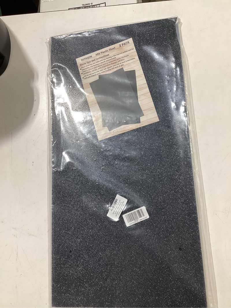 Condition photo showing Good Condition for abs plastic sheet 1/4 inch thick 8" x 12" (2-pack)?black rigid moldable panel with different surfaces (textured front & smooth back) for structural parts, amp mounting, and diy home decor, etc. 2 2p-8x12"
