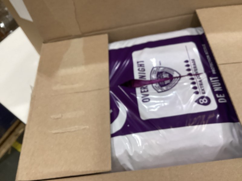 Condition photo showing New/Like New for Poise Overnight Incontinence & Postpartum Pads for Bladder Leaks, 8 Drop Extra Coverage, 72 Count (2 Packs of 36), Packaging May Vary Long 72