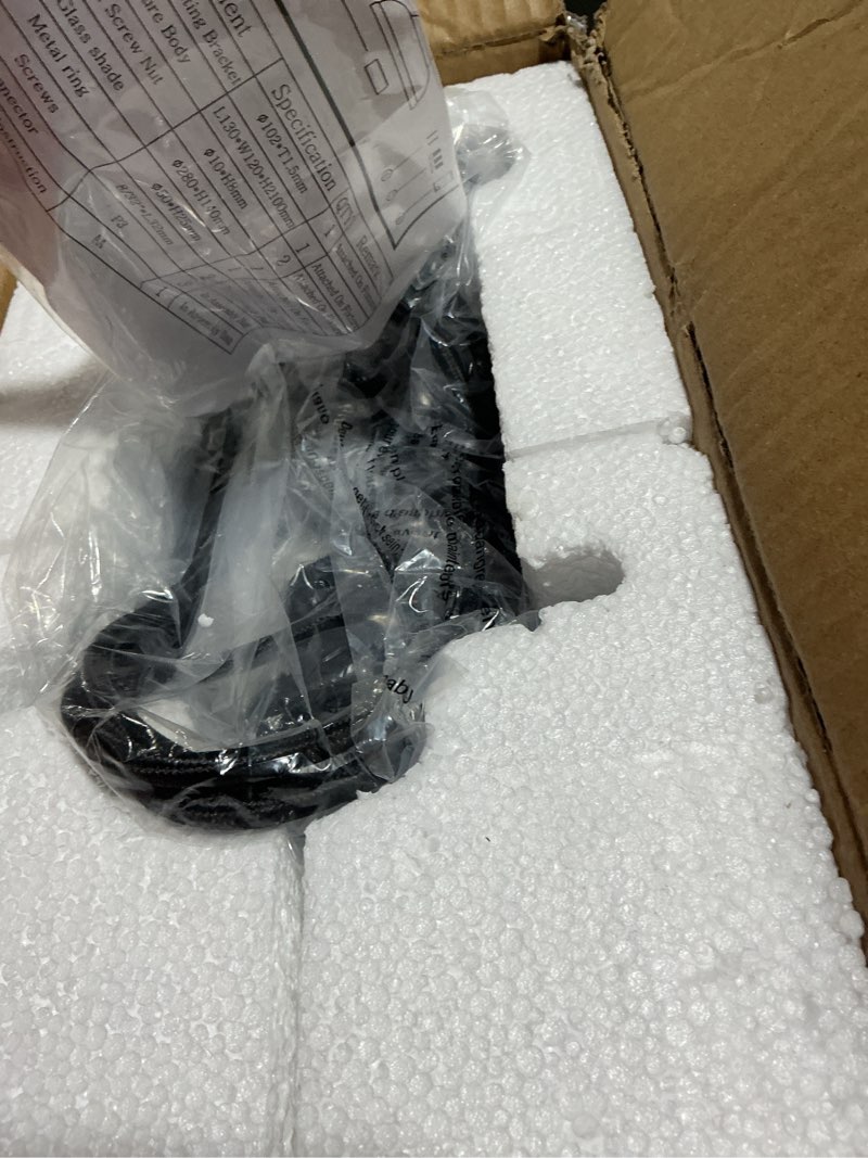 Condition photo showing Good Condition for glass pendant light?black pendant light fixtures with seeded glass shade, adjustable height hanging lights for hallway, kitchen island, dinning room?bulb not included?