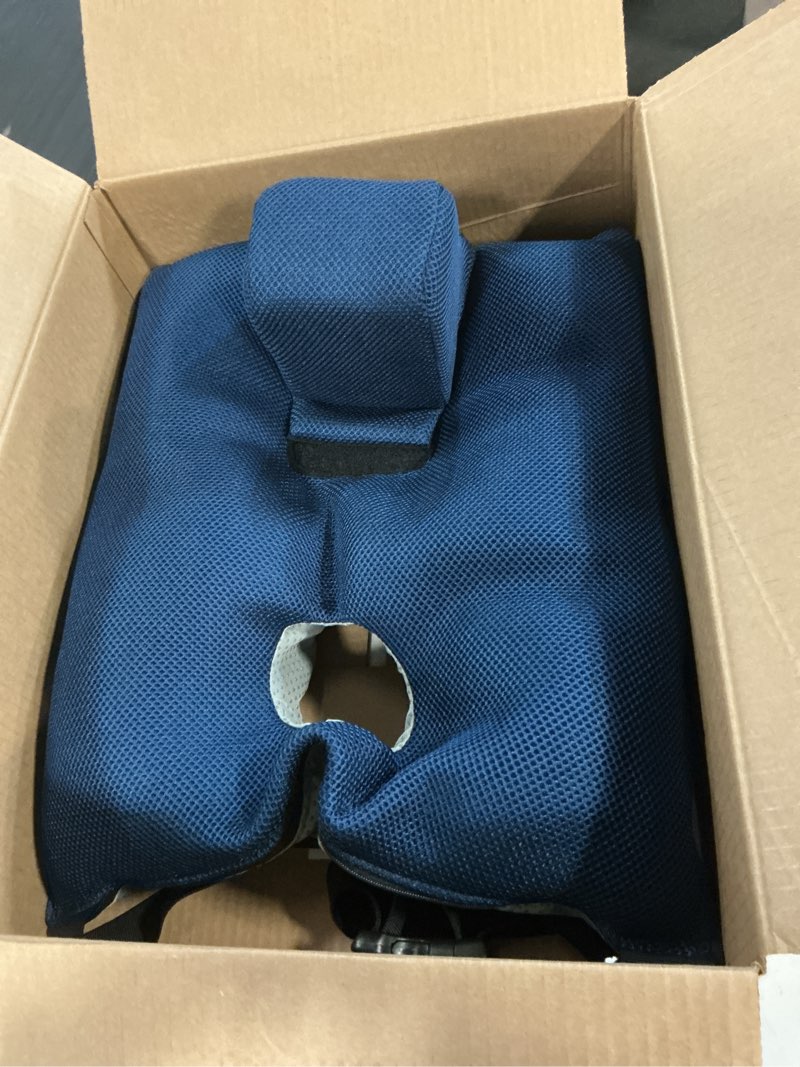 Condition photo showing Good Condition for anti-slip wheelchair cushion with pommel wedge and seat belt for enhanced comfort and stability- designed for pressure relief, removable breathable cover, ideal for wheelchair users (18.5 x 16.9 inch)