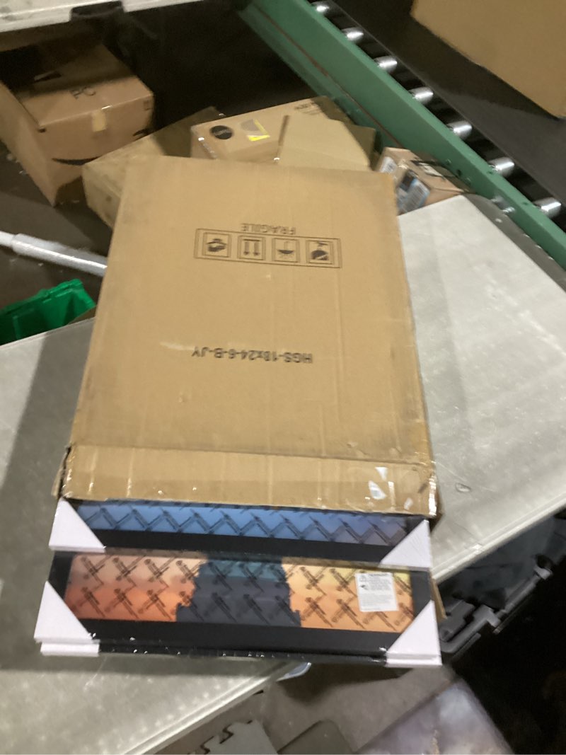 Condition photo showing New/Like New for SESEAT 18x24 Picture Frame Black Set of 6, Display Pictures 18x24 Without Mat for Wall Mounting, Wall Gallery Poster Frames Black 18x24