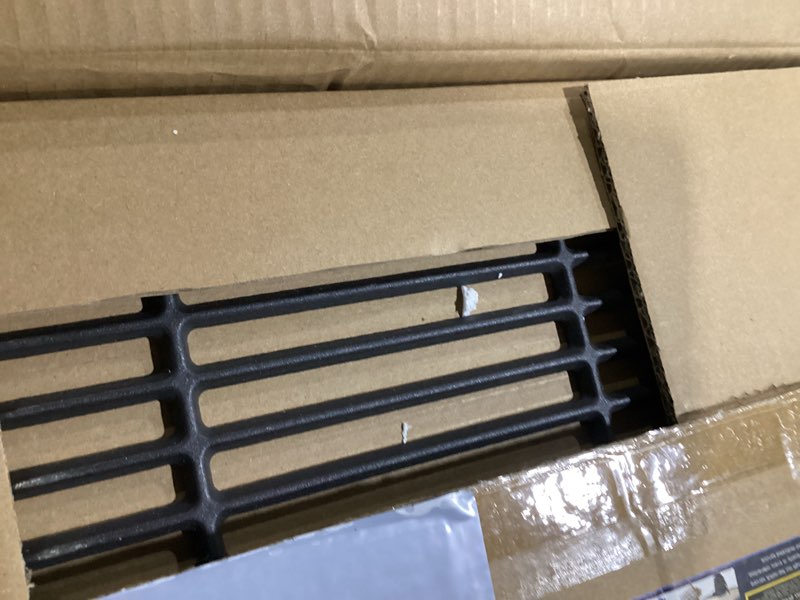 Condition photo showing As Is for 18 inch grill grates for charbroil performance 463342119, 463377017, 463347017, 463376018p2, 463376117, 463377117, grill grates replacement for char-broil 4 burner 475 463347519, 463347418, 463342119 cast iron for charbroil performance 4 burner