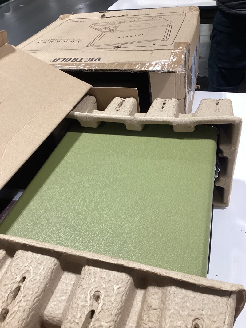 Condition photo showing Good Condition for victrola journey bluetooth portable suitcase record player – with built-in speakers, 3 speed vinyl record player, rca out, headphone jack (green olive)