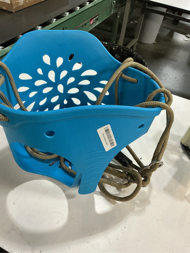 Condition photo showing Good Condition for benelabel 600 lb weight capacity full bucket toddler swing seat with adjustable height rope from 4.2 to 6.7 ft high back bucket seat swing for toddler - cute elephant shape design 1pcs bucket swing seat