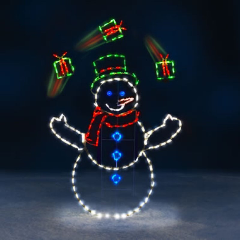 the 5' animated juggling snowman