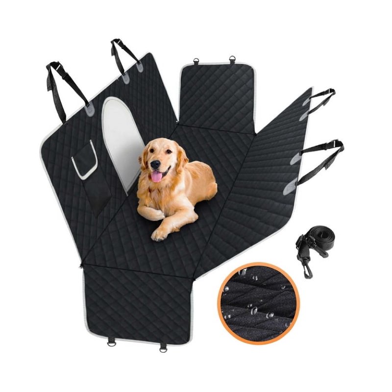 petsn'all durable dog car seat cover to protect from scratches, dirt, hair and other messes, easy to clean, 100% waterproof, washable, nonslip, with mesh window for cars trucks and suvs 54wx58l (beige )