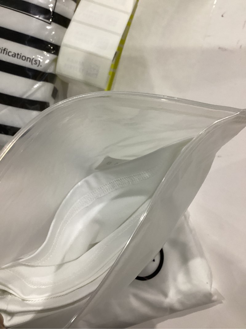 Condition photo showing As Is for GOBLES Women's Short Sleeve Casual Bodycon Midi Elegant Cocktail Party Dress Small White