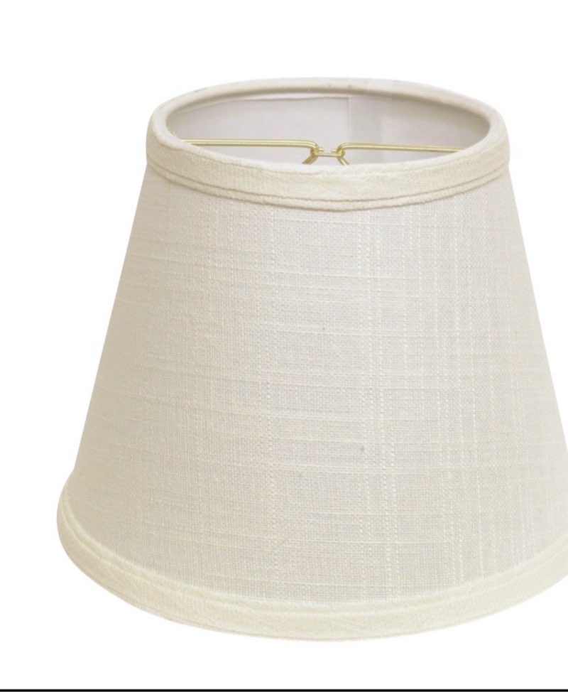 White Linen Empire Lamp Shade
