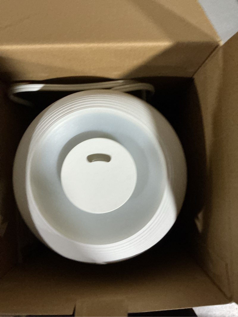 Condition photo showing As Is for pure enrichment hume sense top fill humidifier white: ultrasonic, warm & cool mist, adjustable for baby & bedroom, 300 sq. ft.