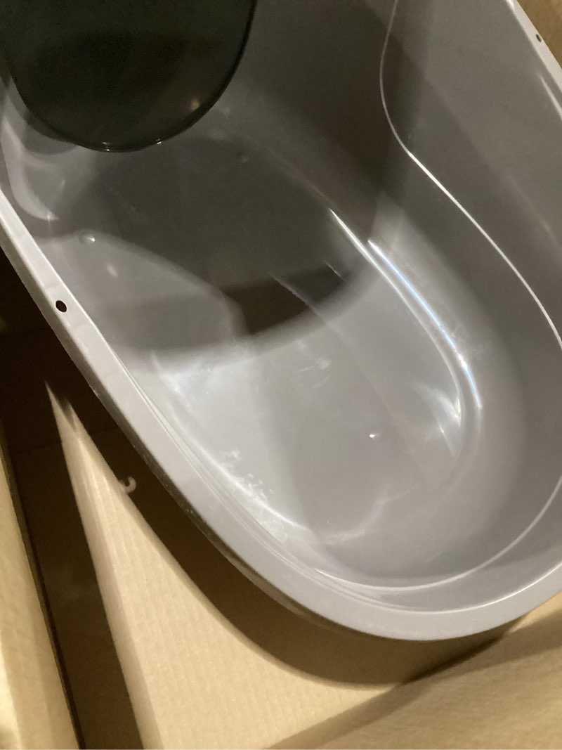 Condition photo showing As Is for Amazon Basics No-Mess Hooded Cat Litter Box, Standard, Multicolor, 21 in x 16 in x 15 in Multicolor Standard (Pack of 1)