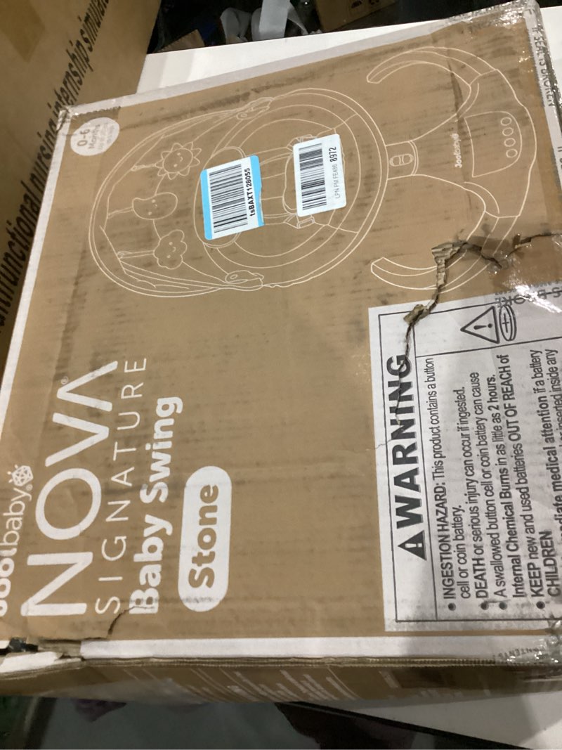 Condition photo showing New/Like New for Jool Baby Nova Swing for Newborns - Electric Motorized Infant Swing, Bluetooth Music, 10 Preset Melodies, Remote (Updated Model, Stone)