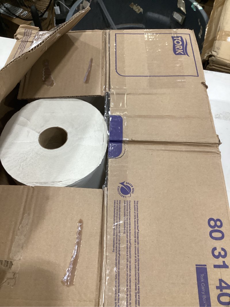 Condition photo showing New/Like New for tork hand towel roll natural white h80, universal, 100% recycled fiber, 6 rolls x 800 ft, 8031400, 6 count (pack of 1) 6 count (pack of 1) natural white