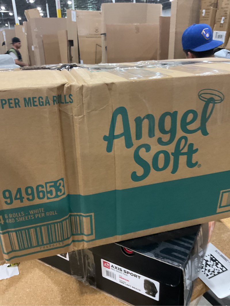 Condition photo showing New/Like New for angel soft toilet paper, 6 super mega rolls = 36 regular rolls, soft and strong toilet tissue super mega 480 sheet (pack of 6)