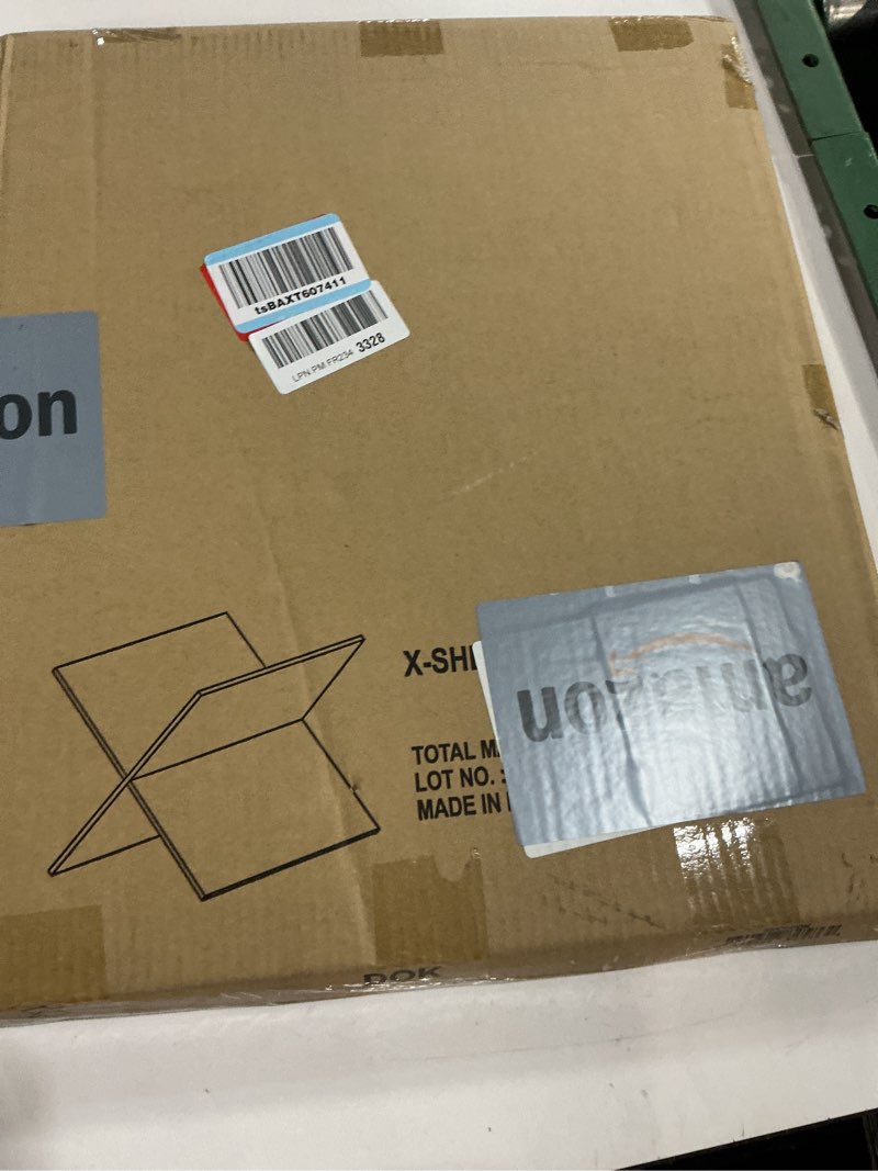 Condition photo showing New/Like New for Furinno Cubicle Cube Insert, X-Shelf Cube Organizer, 3-Shelf Accessory, Fits into Furinno Triple Thick Cubes, IKEA Kallax, for Organizers and Storage, Black Dark Oak Black Dark Oak X-Shelf Insert