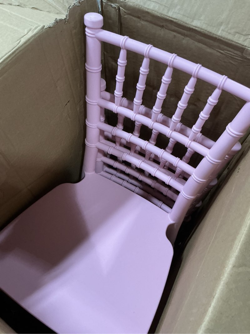 Condition photo showing Good Condition for set of 6,flash furniture child’s pink resin party and event chiavari chair for commercial & residential use,pink pink set of 6