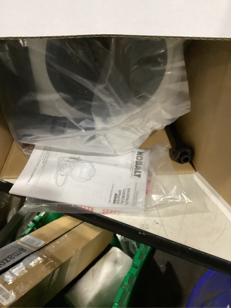 Condition photo showing New/Like New for kobalt 4-gallon 80-volt max battery operated plastic backpack sprayer battery and charger not included