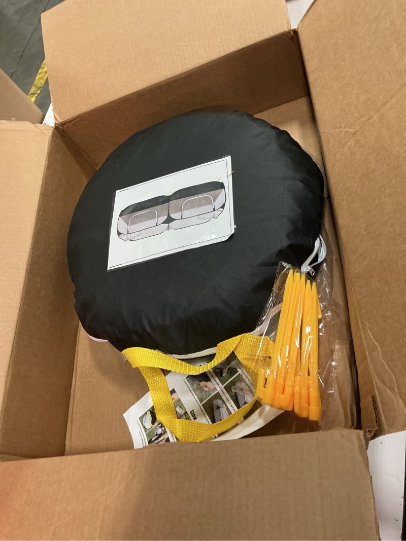 Condition photo showing Good Condition for slowton small animals playpen - portable chicken coop run large chick brooder 73"x36"x25" with detachable bottom, pop up pet enclosure cat tent for guinea pig bunny puppy indoor outdoor (flat top) black 73"x36"x25"