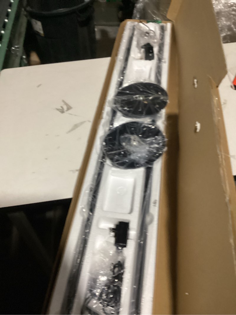 Condition photo showing As Is for DEWENWILS Floor Lamp, Set of 2 LED Corner Light Works with Foot Switch, 1100 Lumen Dimmable Floor Lamp with 3000K Warm White, 57.5" Tall Standing Lamp for Living Room, Bedroom, Office (Black)