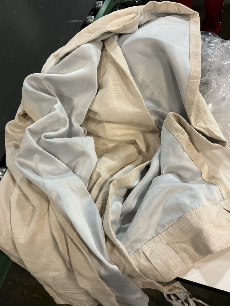 Condition photo showing Good Condition for cotton slub room darkening curtain color natural 48*108 