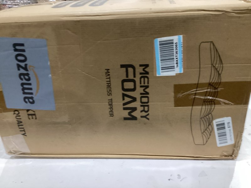 Condition photo showing New/Like New for dual layer 3 inch memory foam mattress topper queen size, 2 inch cooling gel memory foam plus 1 inch pillow top mattress pad cover, with 8-21 inch deep pocket queen dual layer white