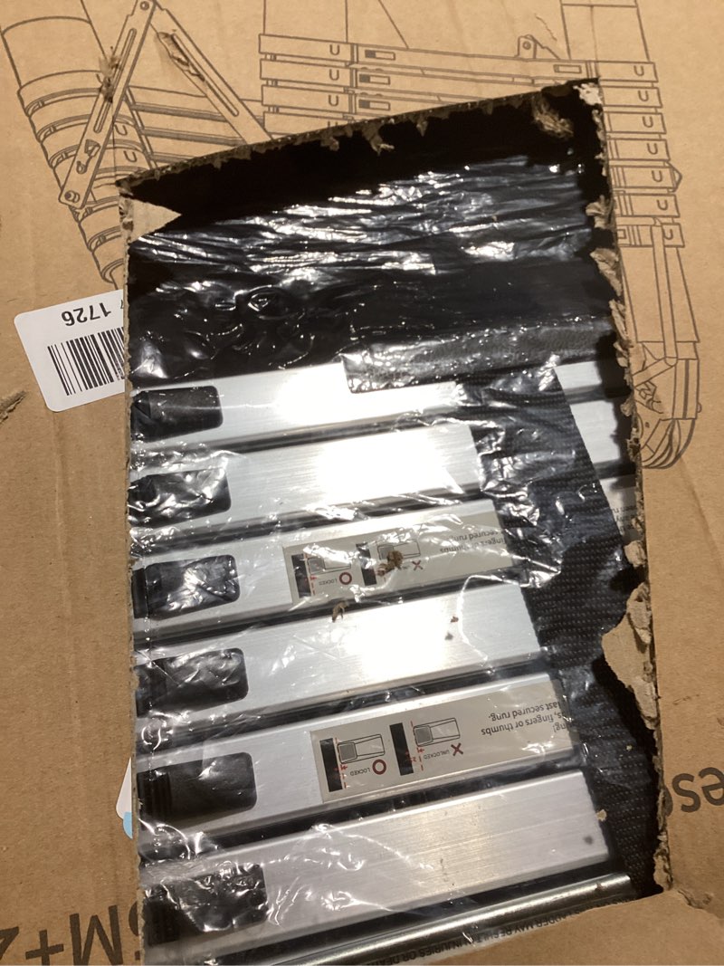 Condition photo showing Good Condition for Extension Ladder, 20.3FT RIKADE Aluminum Telescoping Ladder with Non-Slip Feet, Portable Telescopic Ladder for Household and Outdoor 330lb Capacity Black 6.2m/20.3FT