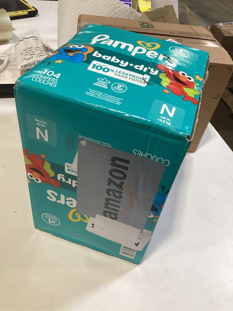 Condition photo showing New/Like New for pampers diapers - baby dry - size 0, 104 count, absorbent disposable newbort diaper (packaging may vary) newborn 104