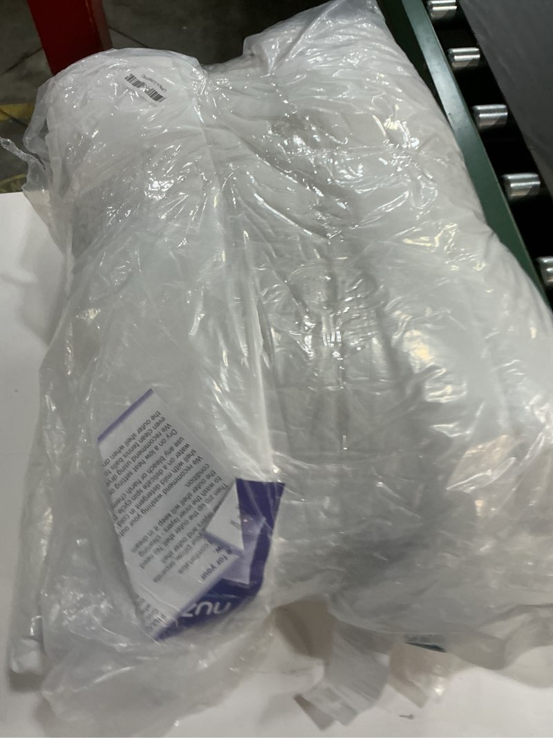 Condition photo showing As Is for nuzzle cooling adjustable pillow for side sleepers, luxury standard size set of 2 bed pillow hotel collection - best adjust height soft firm pillow for back, stomach or side sleepers - home gifts standard size (set of 2) white