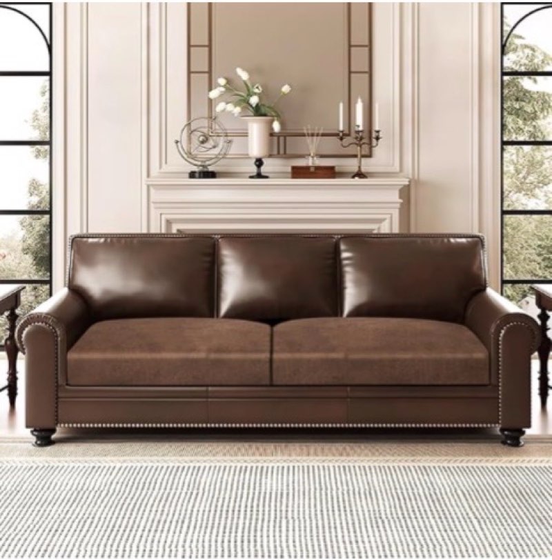 ANARACHON Leather Look Couch Cushion Covers Sofa Seat Slipcovers Sets Couches Furniture Protector, (color differs)