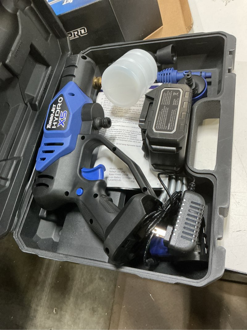 Condition photo showing Good Condition for Ontel Turbo Jet HydroX5 Pro Portable Cordless Pressure Washer (21V 3000mAh Battery), 6-in-1 Nozzle, Dual Water Source, 16ft Detachable Hose